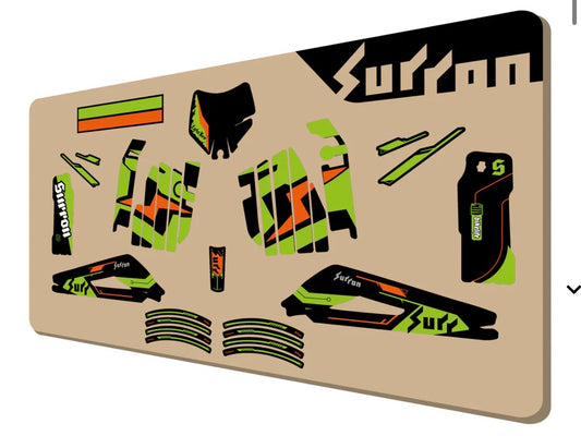 Surron Light Bee 2025/2026 Sticker Kit OEM Green/Orange