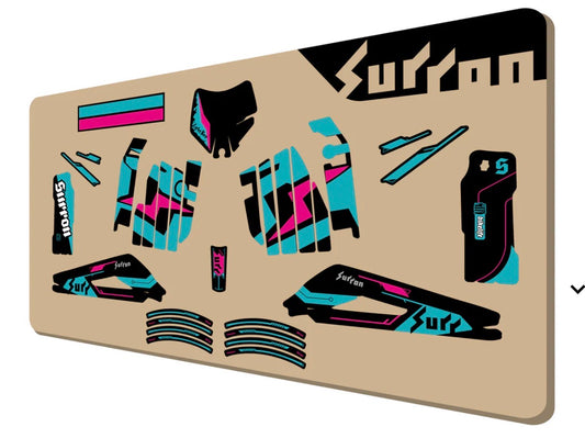 Surron Light Bee 2025/2026 Sticker Kit OEM Teal/Pink