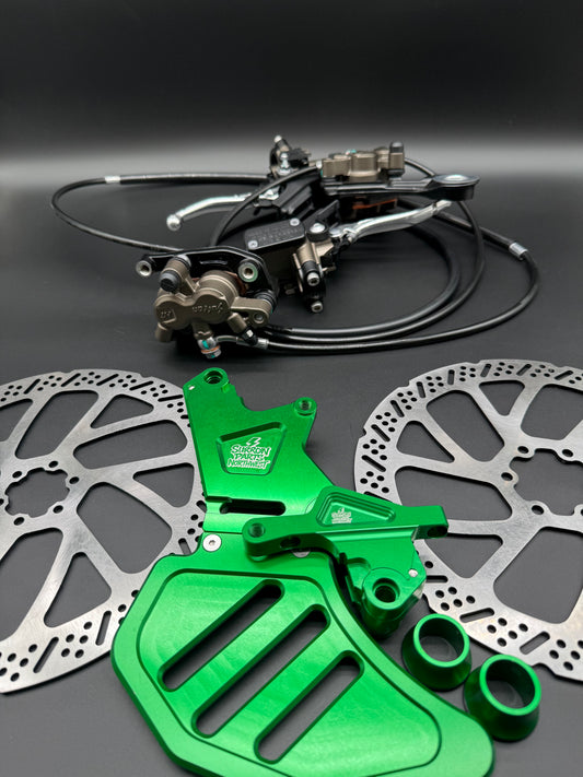 Surron Light Bee Ultra Brake  Conversion Kit In Green