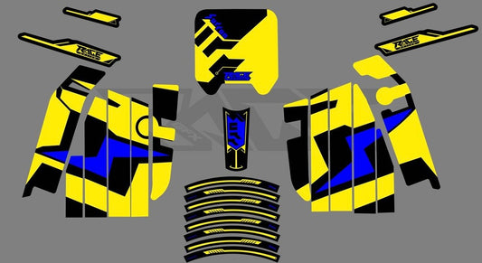 Surron Light Bee Graphic Sticker Kit (Yellow/Blue/Black)