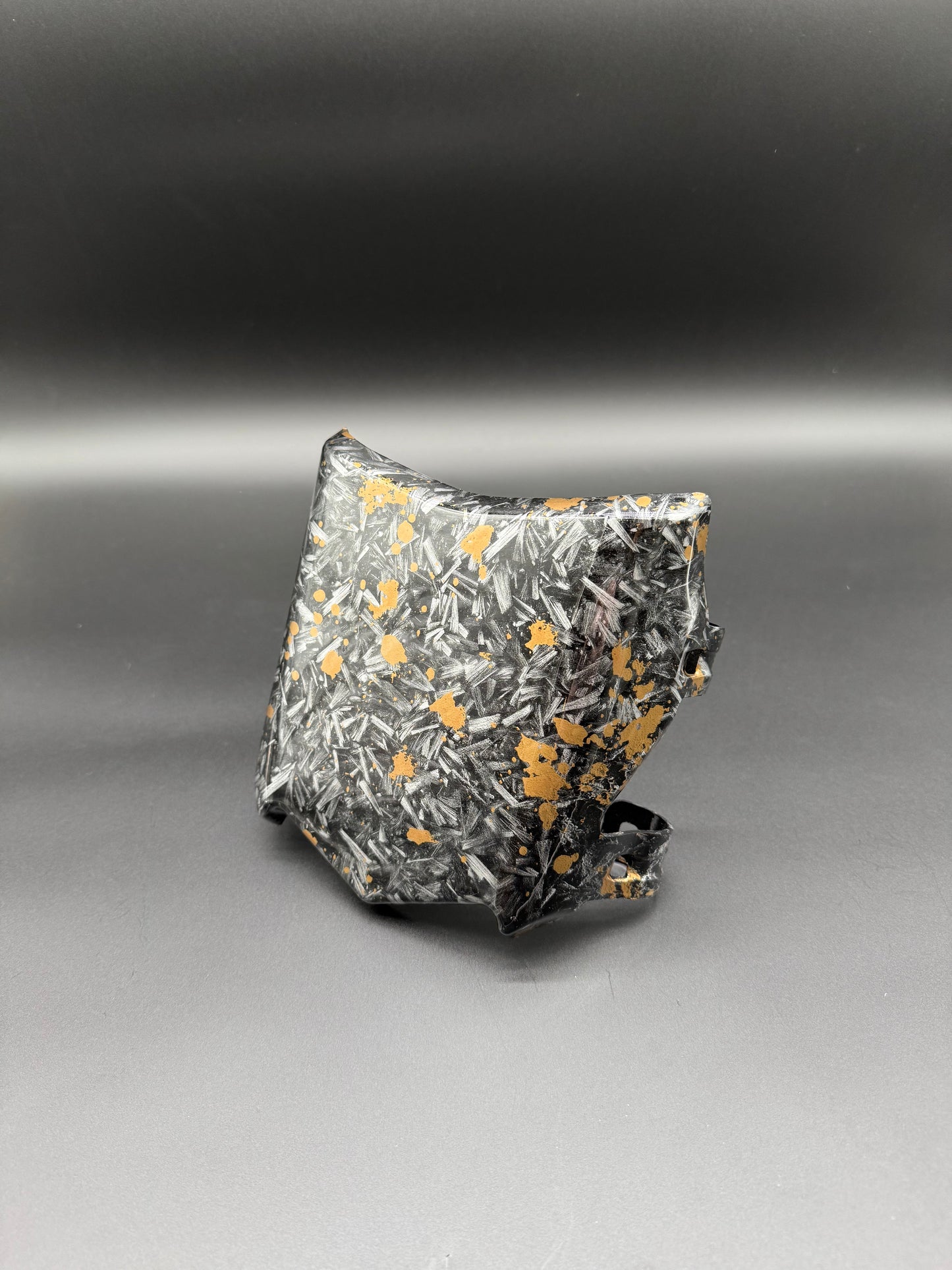 Surron Front Plate - New Style Forged Carbon Dipped (Bronze Splatter)