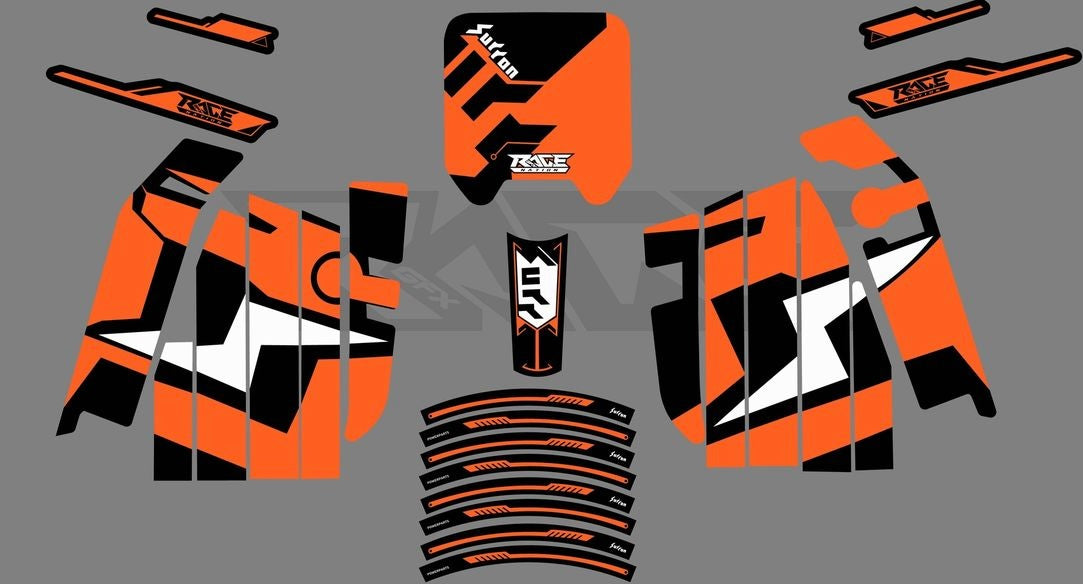 Surron Light Bee Graphic Sticker Kit (Orange/Black/White) – SurronPartsNorthWest