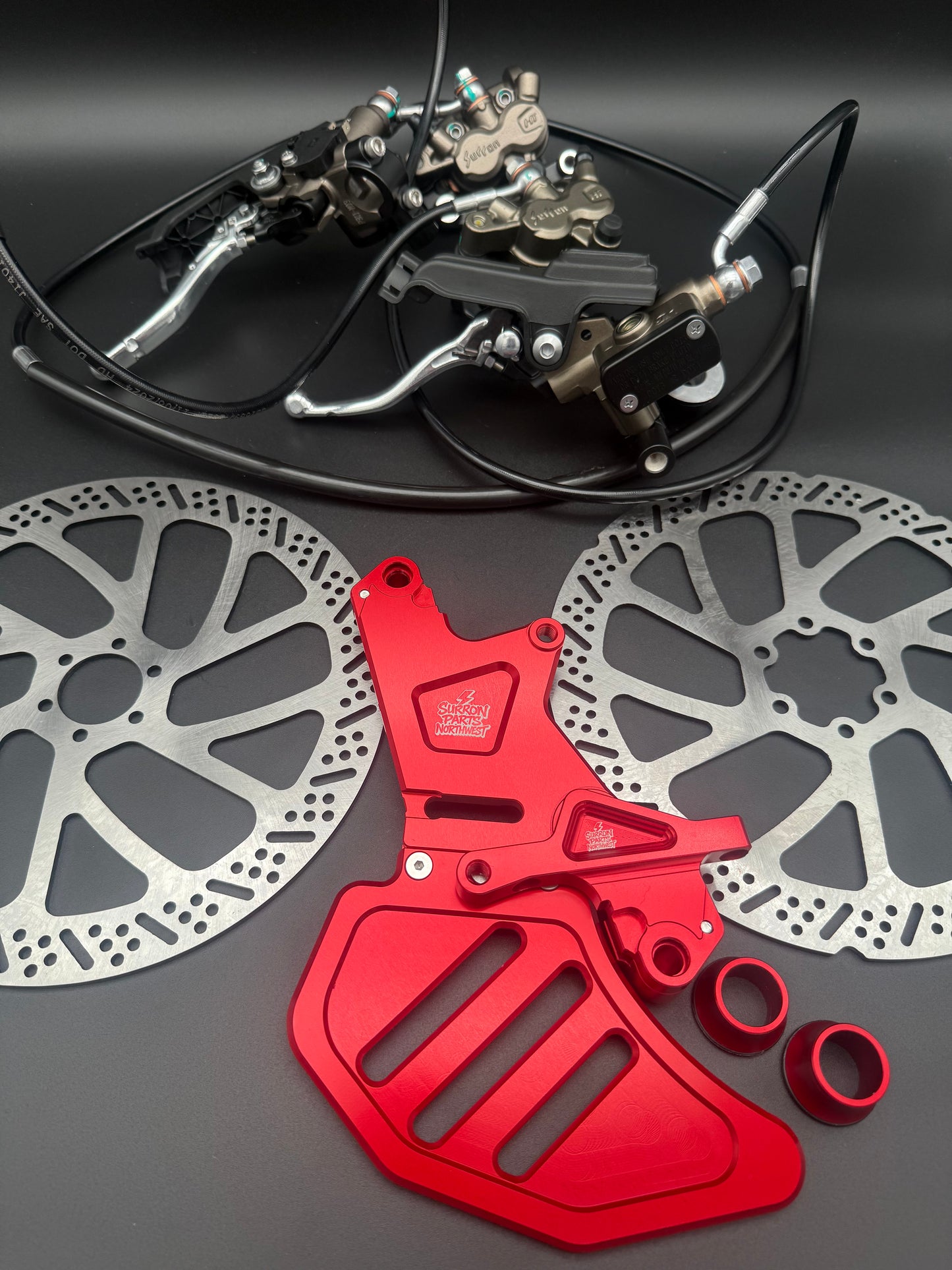 Surron Light Bee Ultra Brake  Conversion Kit In Red