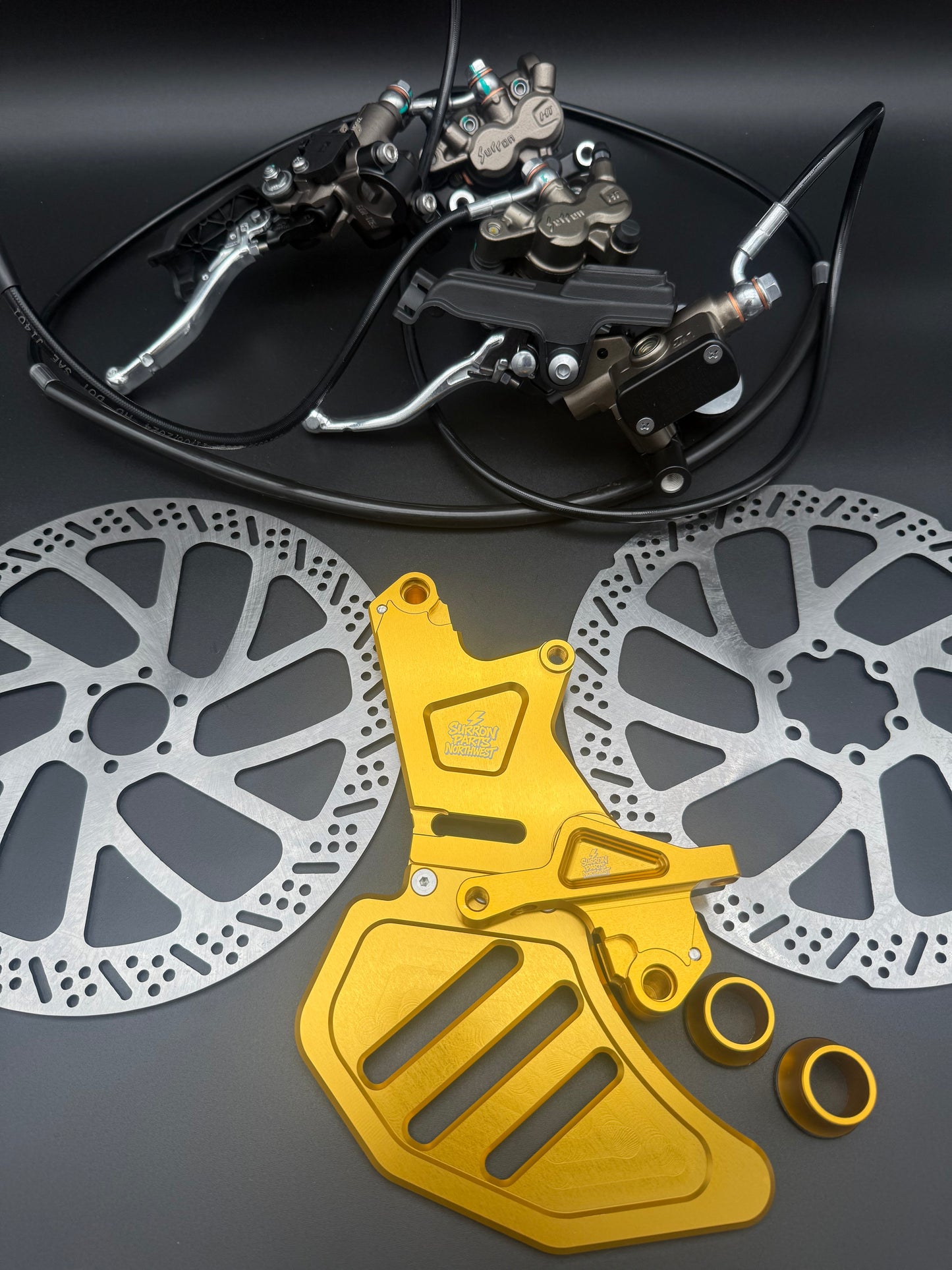 Surron Light Bee Ultra Brake Conversion Kit In Gold/Yellow