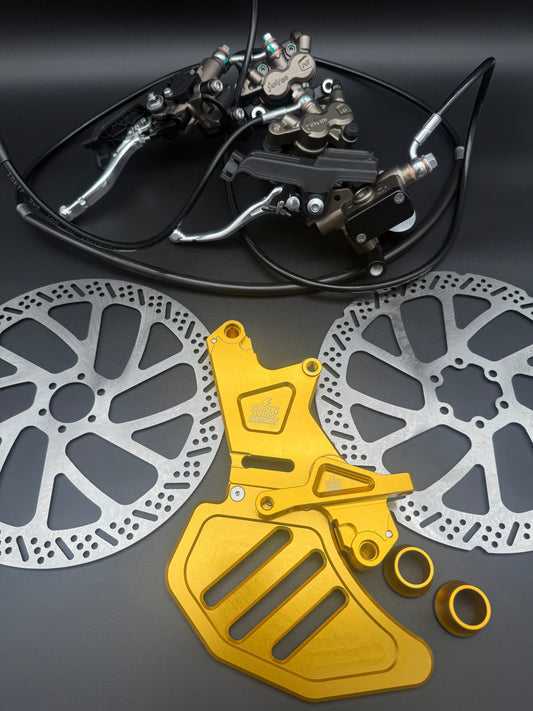 Surron Light Bee Ultra Brake Conversion Kit In Gold/Yellow