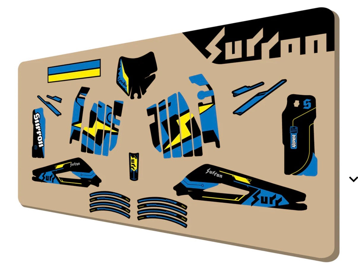 Surron Light Bee 2025/2026 Sticker Kit OEM Blue/Yellow